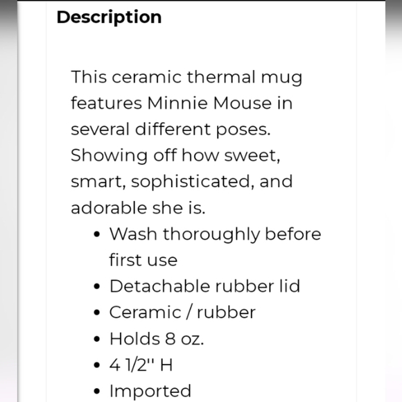 Minnie Mouse Coffee Mug - Picture 3 of 8